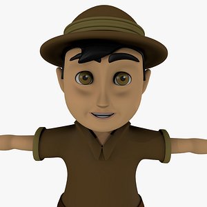 Explorer Cartoon Boy