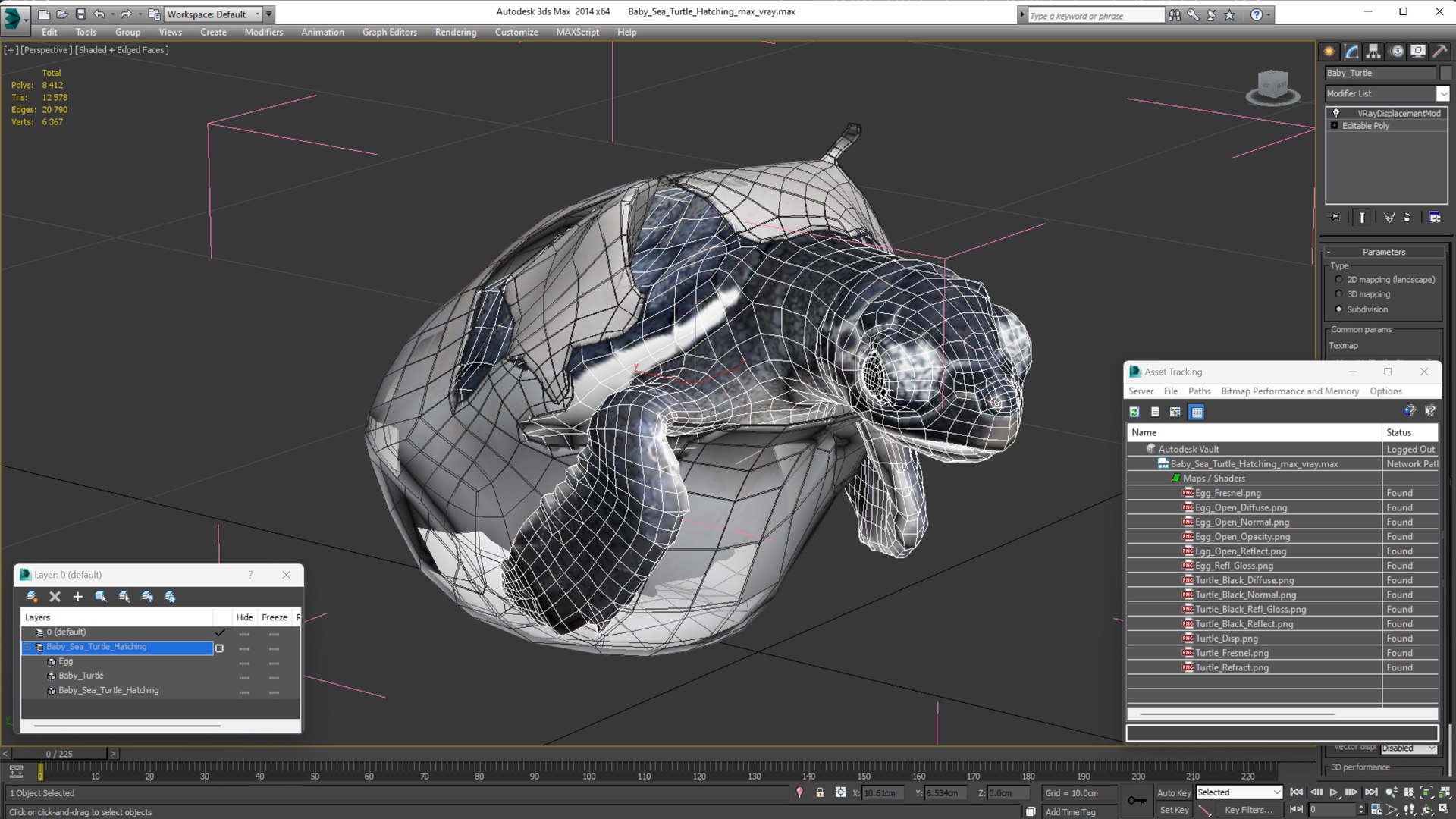 3D Baby Sea Turtle Hatching https://p.turbosquid.com/ts-thumb/bS/P1gEUG/9z/babyseaturtlehatchingvray3dmodel023/jpg/1709922847/1920x1080/fit_q87/48341fdbd9fcde11eea6113da12d99c57e4169bb/babyseaturtlehatchingvray3dmodel023.jpg