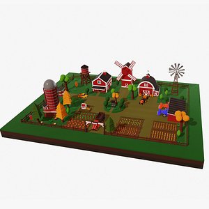 3D Low Poly Farm