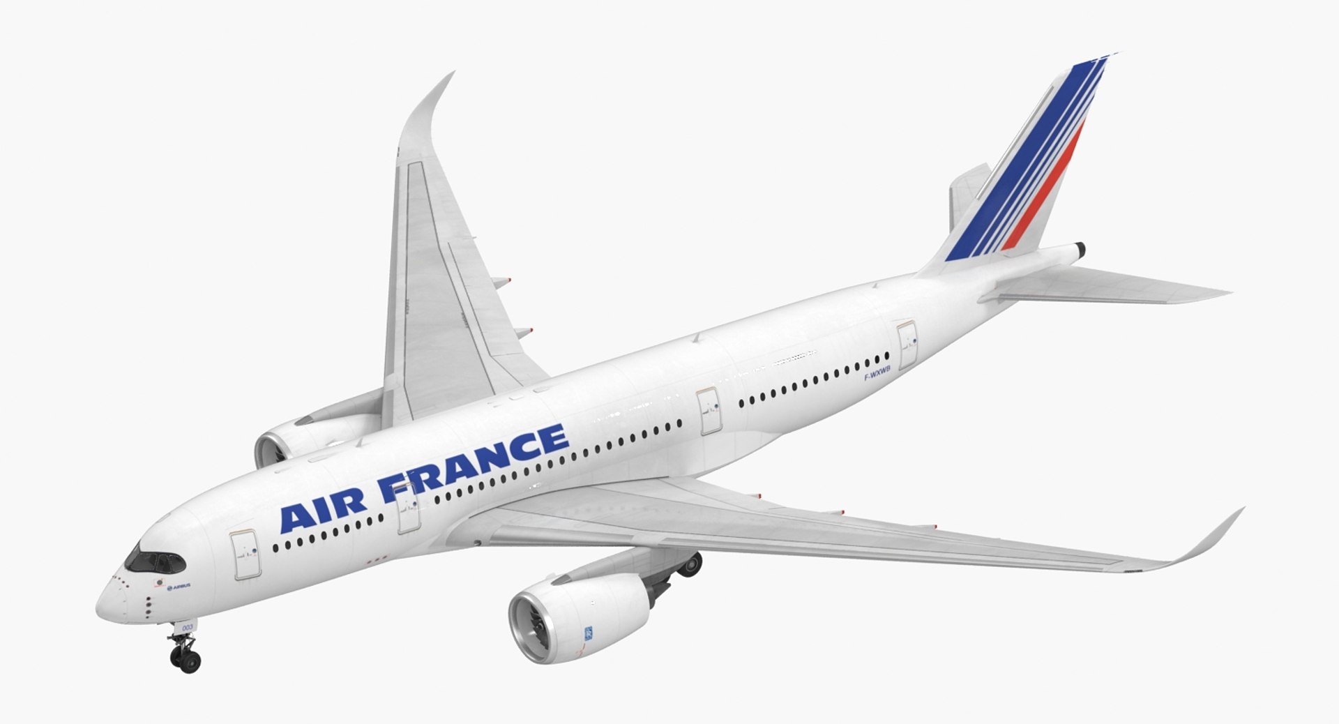 エアバスA350-800エールフランスリグ3Dモデル - TurboSquid 1147529