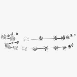 Self Ligating Transparent Dental Braces V03 3D model