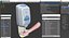 Touch Free Dispenser Generic with Hand Rigged 3D Model