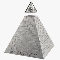 Illuminati Pyramid Silver