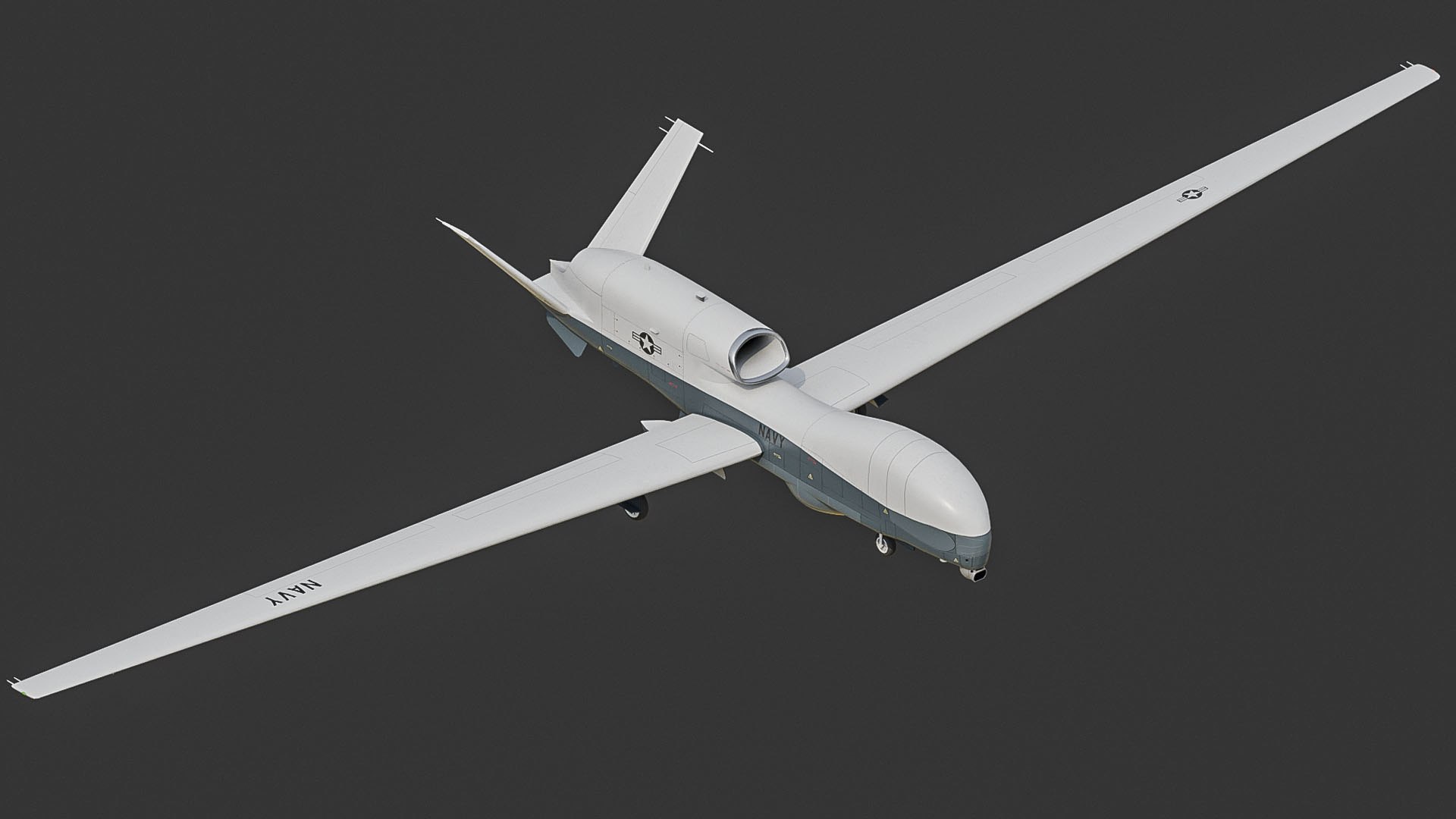 Northrop Grumman MQ-4C Triton model https://p.turbosquid.com/ts-thumb/bS/Y7JsqT/ki/mq4c_06/jpg/1788069469/1920x1080/fit_q87/4ec0e42c05598e5f37e76107e277221fc87d67dd/mq4c_06.jpg