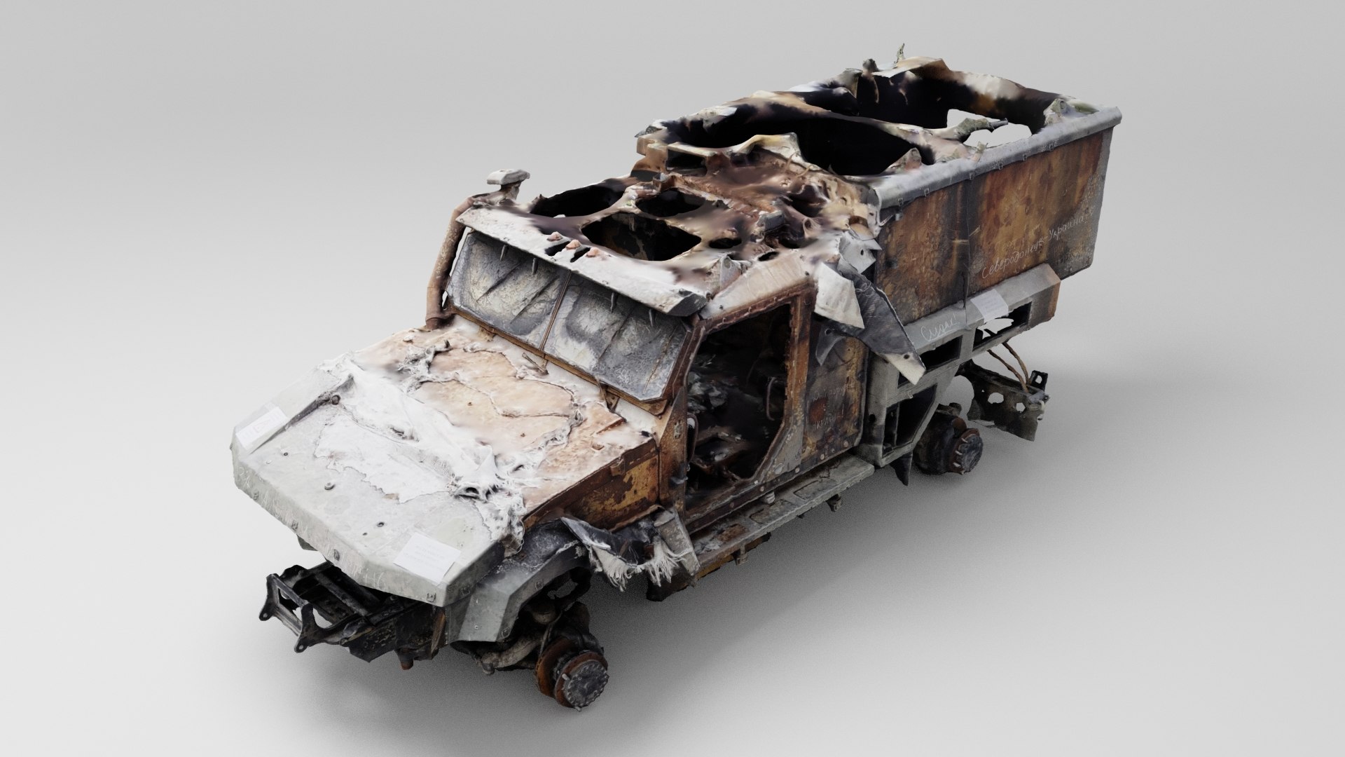 3D Model Russian K-4386 Typhoon-VDV Destroyed By Ukrainian Army