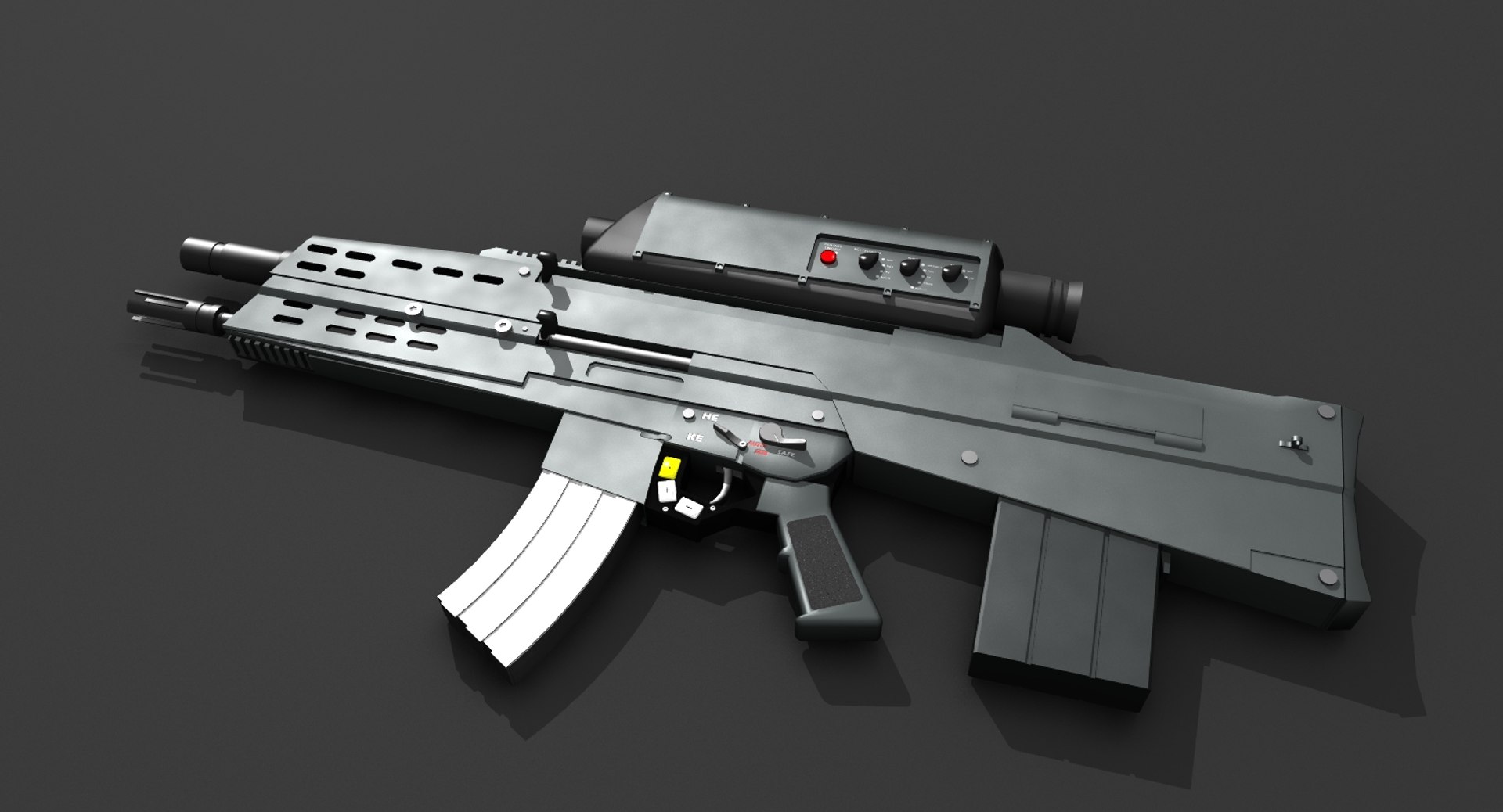 XM29 OICWアサルトライフル3Dモデル - TurboSquid 1231826