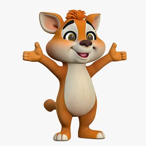 High-Quality Cartoon Lion 3D model