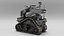 Ancien système robotique multifonctionnel noir truqué