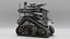 Ancien système robotique multifonctionnel noir truqué