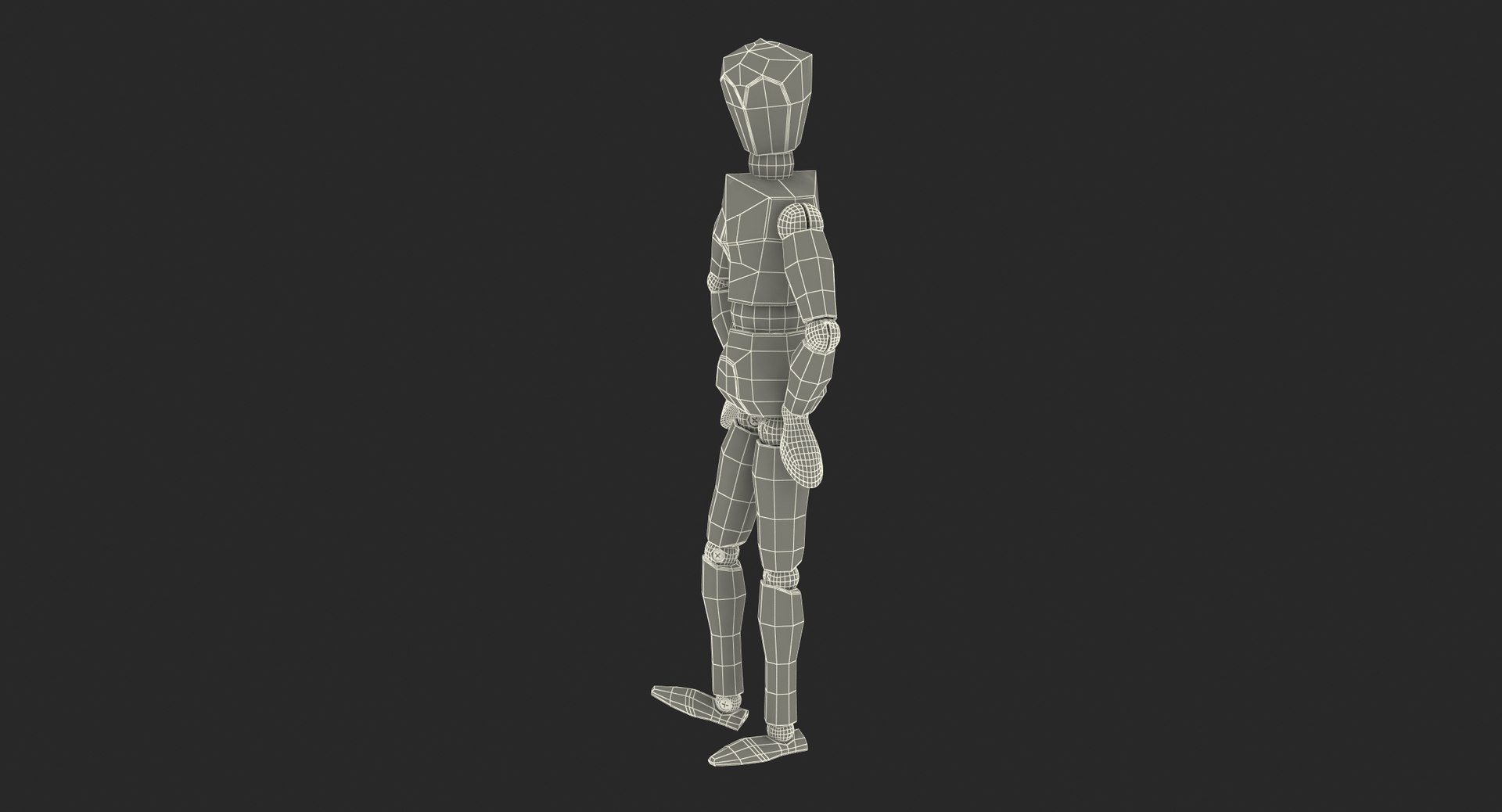 3D small wooden dummy doll model TurboSquid 1505470