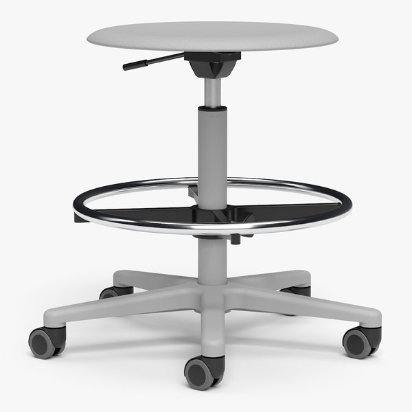 3d model ergonomic stool height adjustment