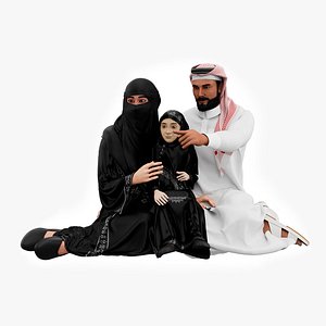 3D Arab Family model