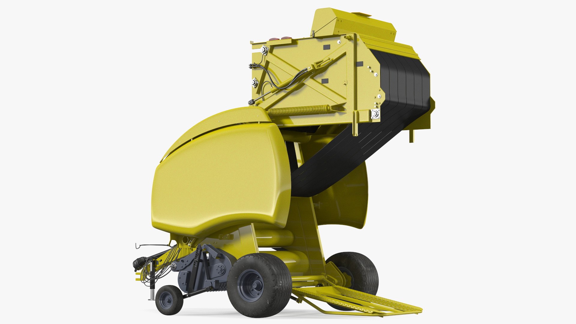 Bale Wrapper Machine Rigged 3D model preview