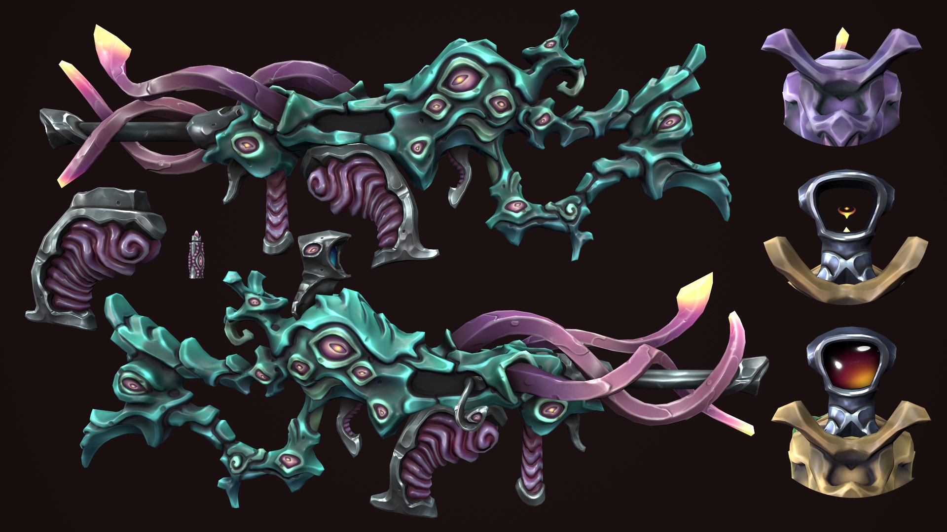 Fantasy Assault Rifles 3D - TurboSquid 2269040