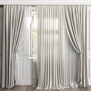 3D model Curtain Set 496C