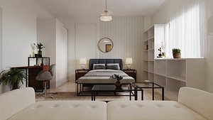 Hotel Bedroom 3D model