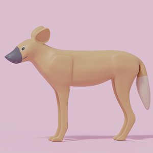 Cartoon African Wild Dog