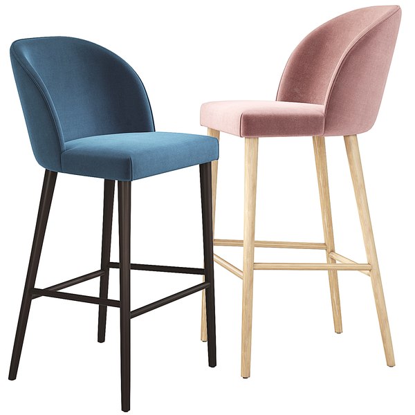 Camille Italian Bar Stool Crate and Barrel 3D model TurboSquid