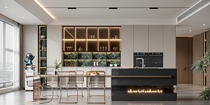 Modern dining room model