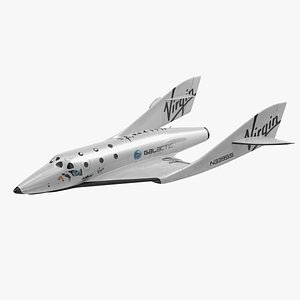 suborbital spaceplane spaceshiptwo rigged 3D model