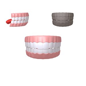 human mouth 02 teeth 3D model