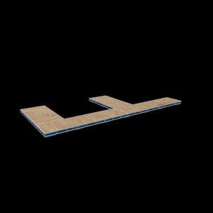 floating docks 3D model 3D model