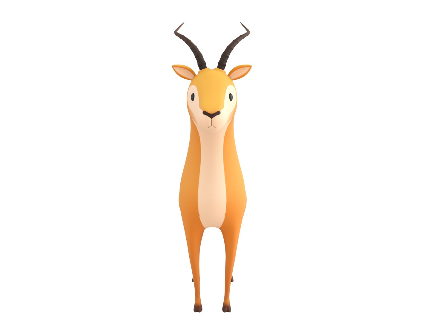 Antelope Cartoon 3D Model - TurboSquid 1520374