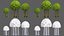 Dessin animé d'arbres V28