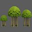 Dessin animé d'arbres V28