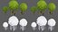 Dessin animé d'arbres V28