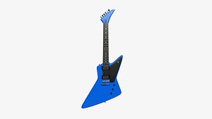 Electric Guitar F05 Dark Blue - Music Instrument Design 3D model