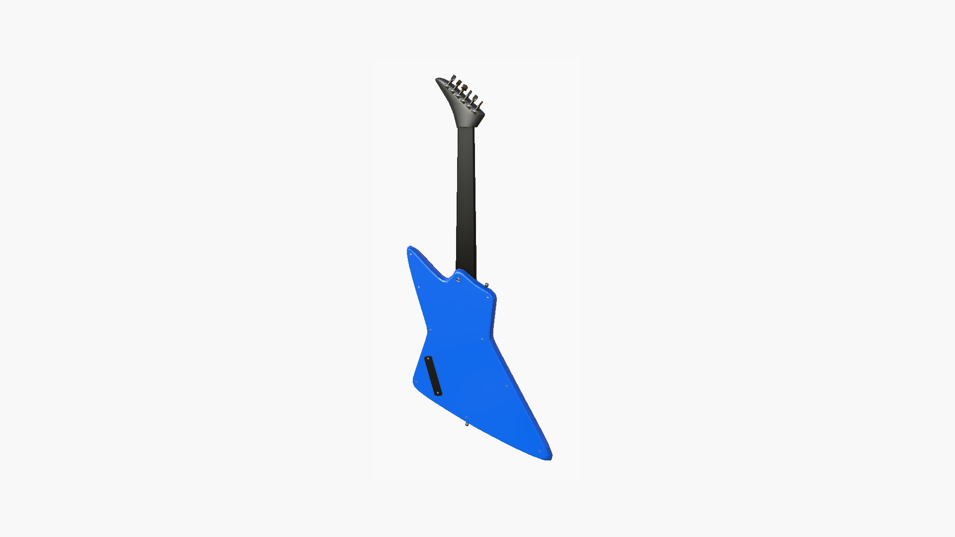 Electric Guitar F05 Dark Blue - Music Instrument Design 3D Model ...