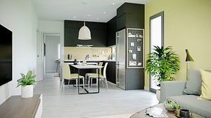 Yellow Modern Apartment 3D model