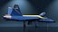 3D HESA Saeqeh Iranian Aircraft without Rockets Blue Rigged model
