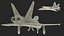 3D HESA Saeqeh Iranian Aircraft without Rockets Blue Rigged model