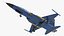 3D HESA Saeqeh Iranian Aircraft without Rockets Blue Rigged model
