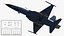 3D HESA Saeqeh Iranian Aircraft without Rockets Blue Rigged model