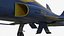 3D HESA Saeqeh Iranian Aircraft without Rockets Blue Rigged model