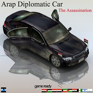 assassination arab diplomatic car 3d model