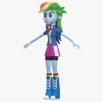 Human Rainbow Dash EG Character 8K