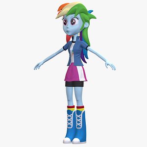 Human Rainbow Dash EG Character 8K