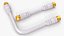 Cabo coaxial e extensor banhado a ouro
