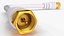 Cabo coaxial e extensor banhado a ouro