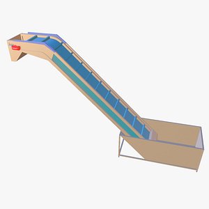 belt feeding elevator animation 3D model