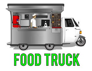 food truck car 3d model