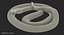 yellow python snake curled model