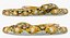 yellow python snake curled model