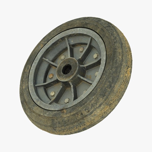 3D Plastic Wheel with Tire Raw Scanned model