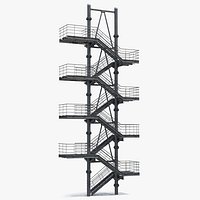 Modular Fire Escape Black