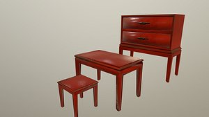 red furniture 3D model